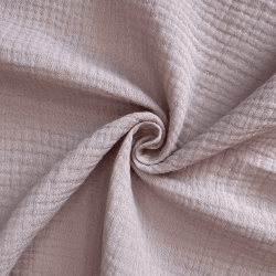 Ткань Муслин Жатый, цвет Пыльно-Розовый (на отрез)  в Республика Коми