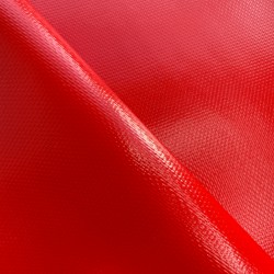 Ткань ПВХ 600 гр/м2 плотная, Красный (Ширина 150см), на отрез  в Республика Коми