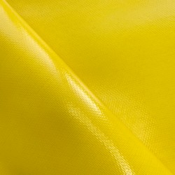 Ткань ПВХ 600 гр/м2 плотная, Жёлтый (Ширина 150см), на отрез  в Республика Коми