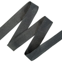 Окантовочная лента-бейка, цвет Чёрный 22мм (на отрез)  в Республика Коми