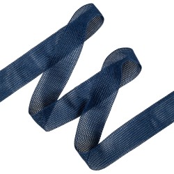 Окантовочная лента-бейка, цвет Синий 22мм (на отрез)  в Республика Коми