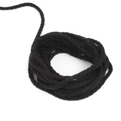 Шнур для одежды тип 2, цвет Чёрный (плетено-вязаный/полиэфир)  в Республика Коми