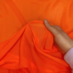Трикотажная Сетка 75 г/м2, цвет Оранжевый (на отрез)  в Республика Коми