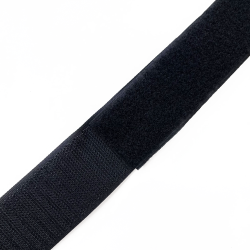 Контактная лента 40мм (38мм) цвет Черный (велькро-липучка, на отрез)  в Республика Коми